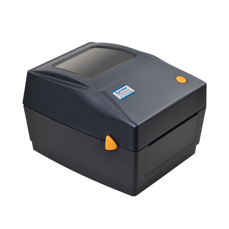 The AXP-DT426B Thermal Label Printer provides up to 4-inch printing width, high-speed printing at 127 mm/s, and a 203 dpi print resolution. It communicates through USB, offers easy paper loading with an adjustable paper guide, automatic paper detection, and ensures precise printing.