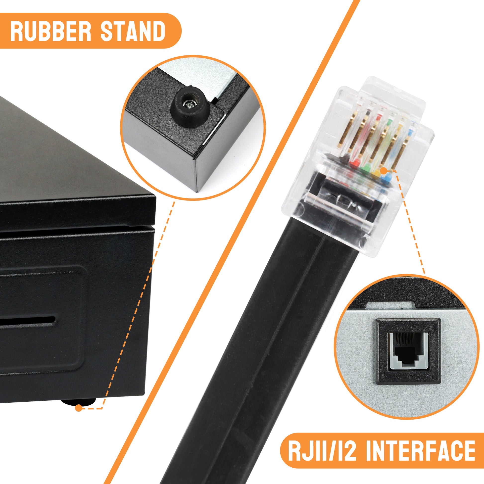 Enhance your cash management system with the Metal Slider Cash Drawer, a reliable solution designed to streamline cash handling for cash boxes, cash tills, and POS cash registers. This cash drawer ensures efficiency and security for your business operations.