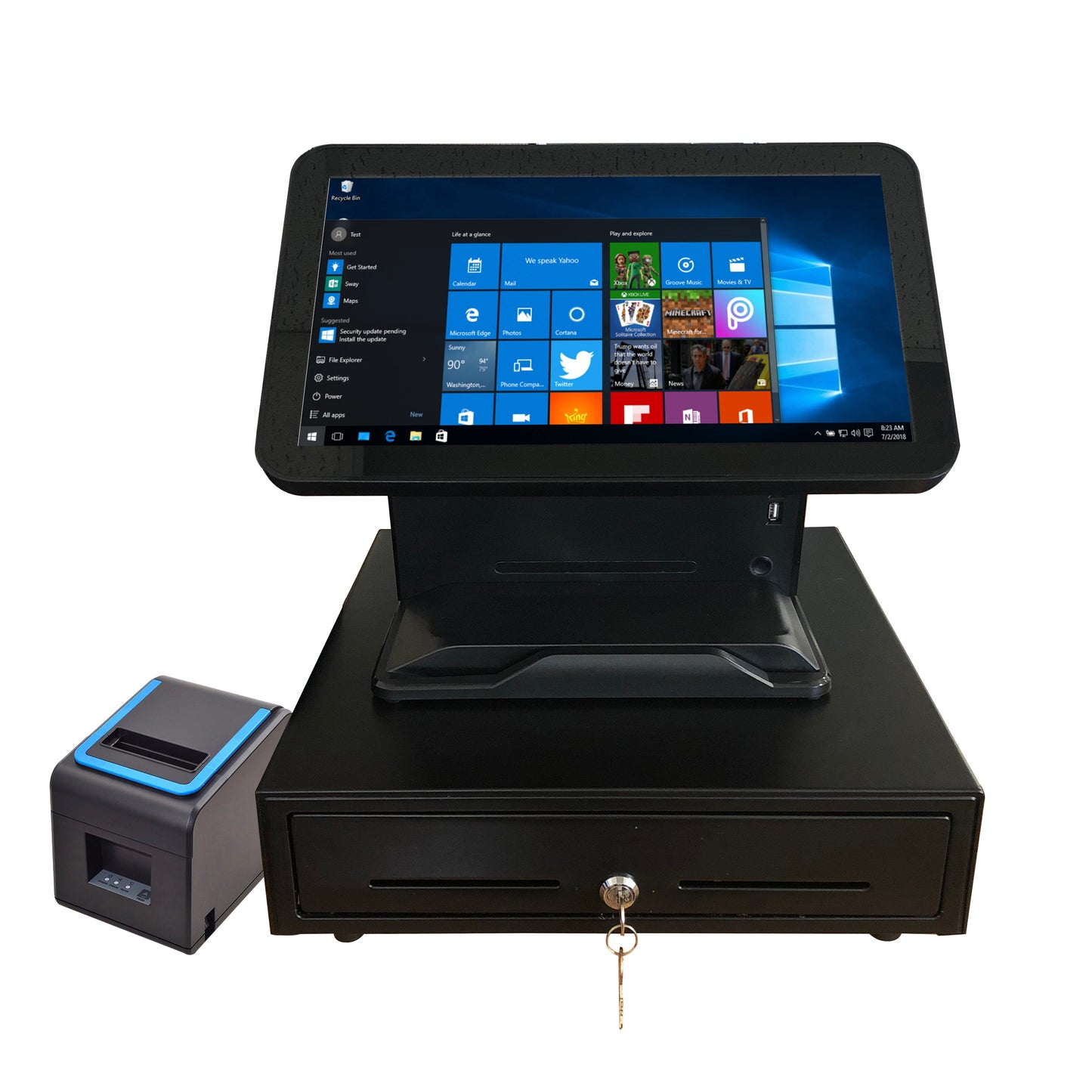 AK-8 - ADD CANADA 15.6" All in One Touch Screen POS/Touch Screen POS Terminal/Point of Sale/Cash Register With Windows 10 Pro OS System